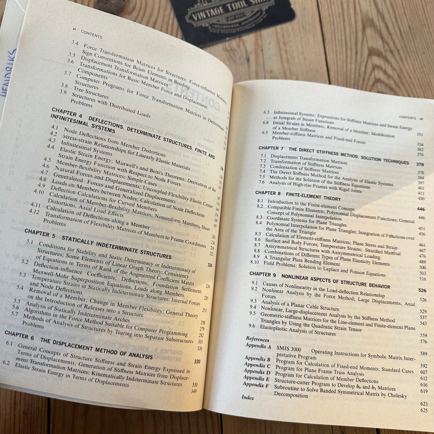 XBN160 Vintage 1971 BOOK MATRIX STRUCTURAL ANALYSIS by J.L.Meek