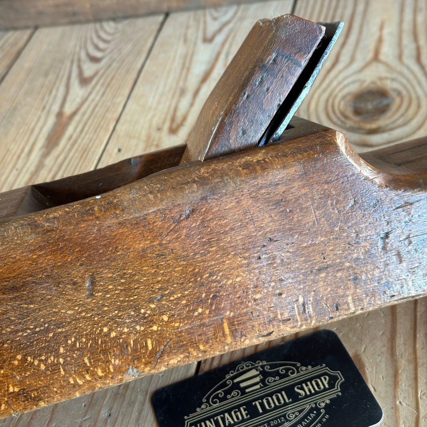 H2067 COOL! Antique 18” User Made RAZEE Wooden PLANE