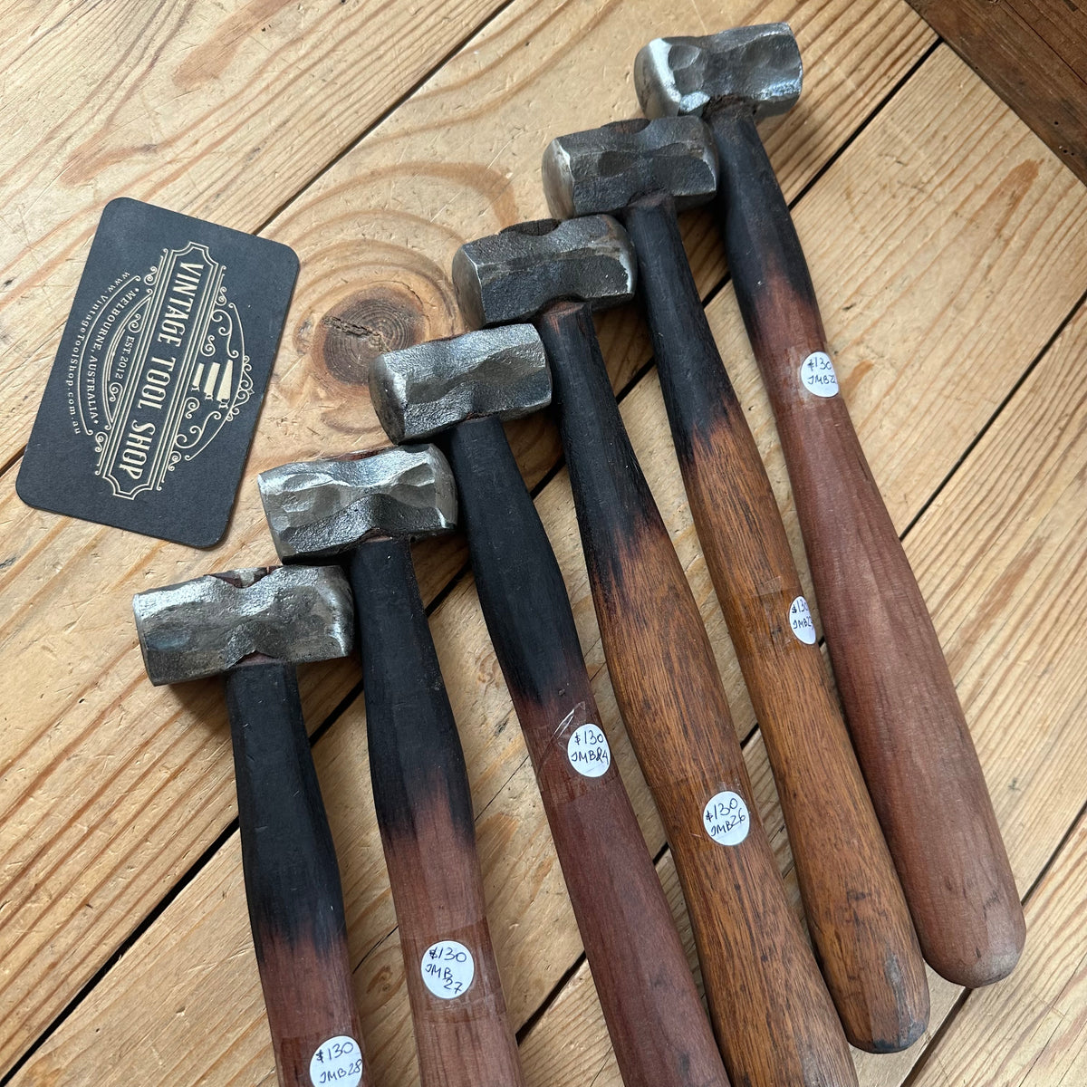 JMB Blacksmith made SMALL HAND FORGED 1045 steel DOUBLE FACE HAMMERS. Made by Jacob Marcus BONESAW lot2