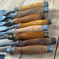 N1818 Vintage set of 8 x TITAN AUSTRALIA No:101 Registered Firmer CHISELS