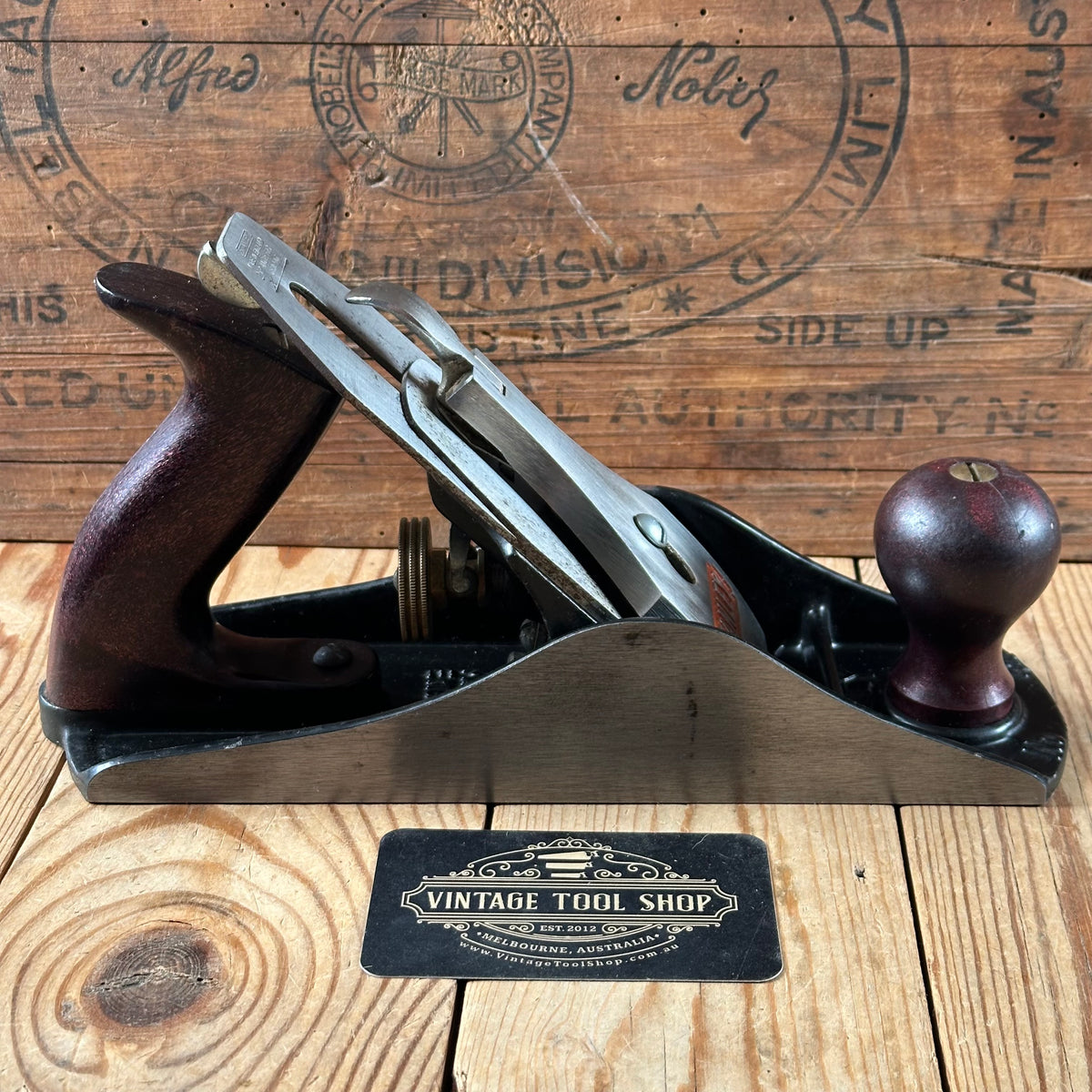 N1822 TIDY! Vintage STANLEY England No.4 1/2 smoothing PLANE
