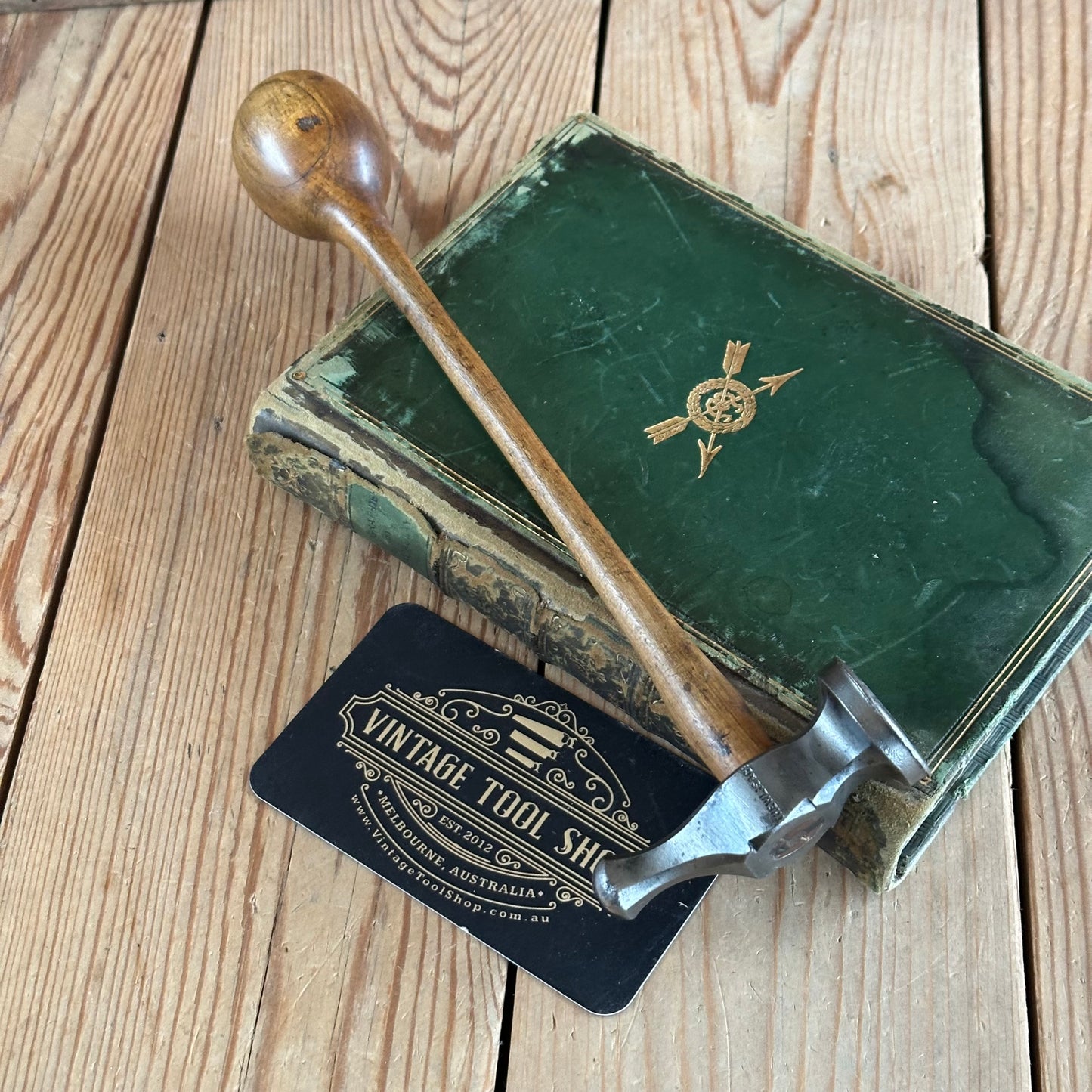 SOLD. D1856 GORGEOUS! Vintage small jewellers silversmiths Metalwork HAMMER by THEWLIS & Co