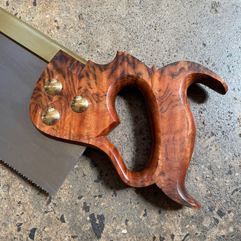 VHS194 HERITAGE SAWS Melbourne 14” KINGSTON 11ppi XCUT Carcass SAW with a Quilted TIGER MYRTLE handle