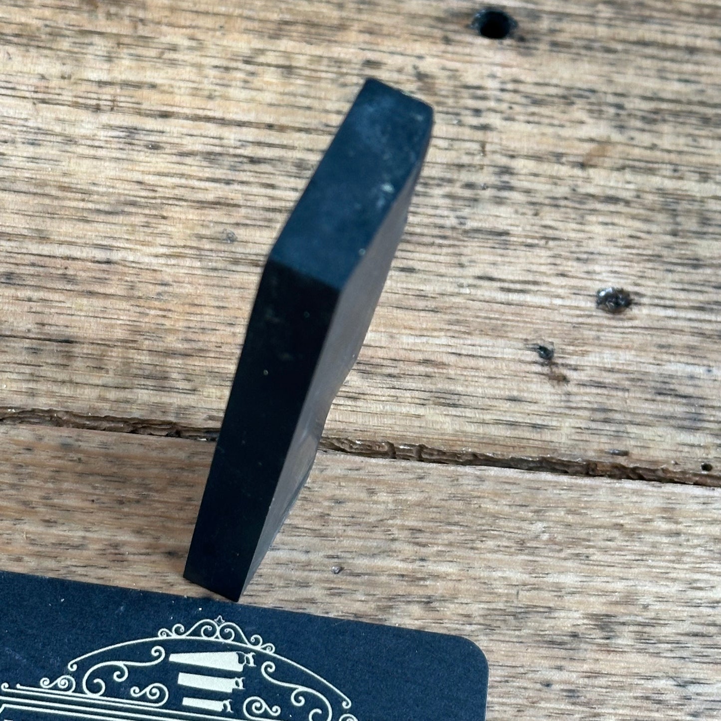 A387 Vintage Unusual Strata German mottled Thuringian SLATE Razor BARBER HONE sharpening stone waterstone