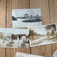 VD0-15 Vintage 11x sepia ENGLISH POSTCARD series 1905-1947 stamps handwritten souvenir post cards junk journal diary collection