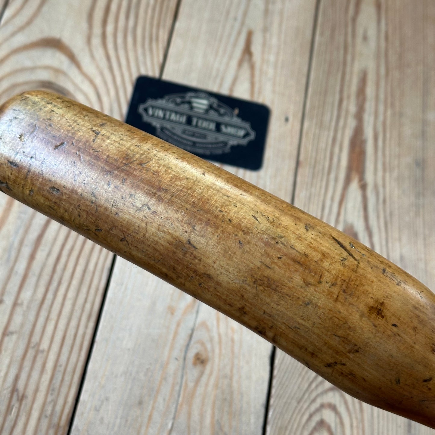 H2454 Vintage BOXWOOD Lead DRESSING STICK plumbers mallet by MONUMENT London