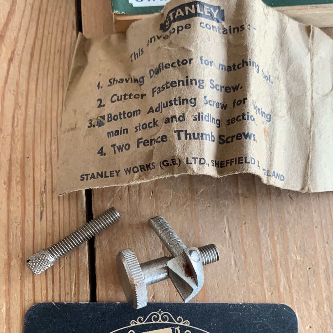 SOLD H684 Vintage STANLEY England No.50s plough PLANE with cutters IOB