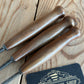 D1915 COOL! Vintage set of 3 x  Bent Fishtail Carving CHISELS