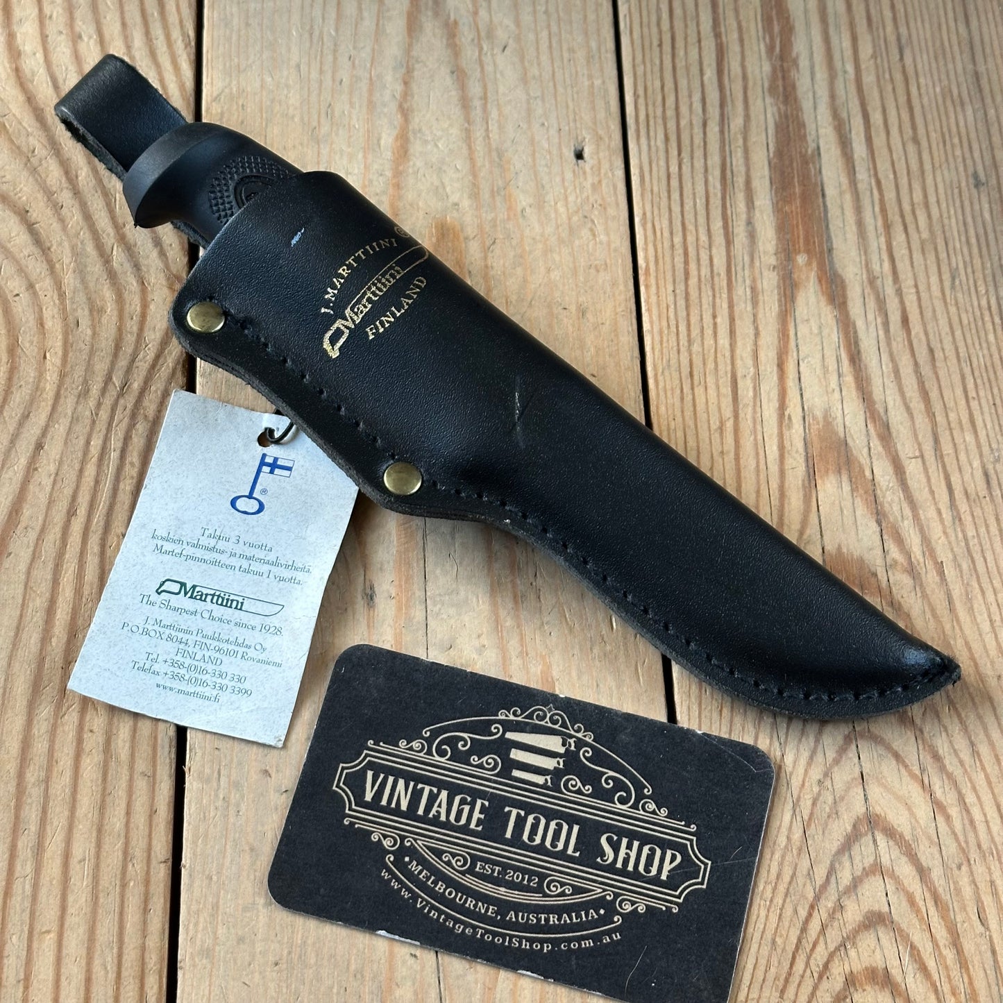 K43 Vintage Original Finnish MARTTIINI FINLAND Puukko KNIFE in leather sheath