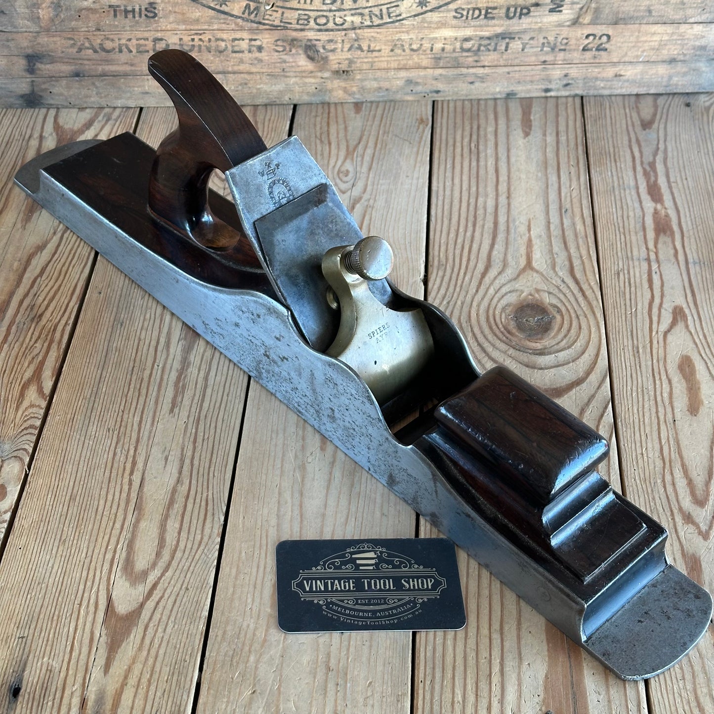 SOLD. N1902 Antique Stewart SPIERS Scotland 20.5” Rosewood INFILL PLANE