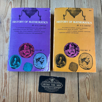 N1996 FASCINATING! Vintage BOOK HISTORY of MATHEMATICS by D.E.Smith in two volumes