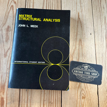 XBN160 Vintage 1971 BOOK MATRIX STRUCTURAL ANALYSIS by J.L.Meek