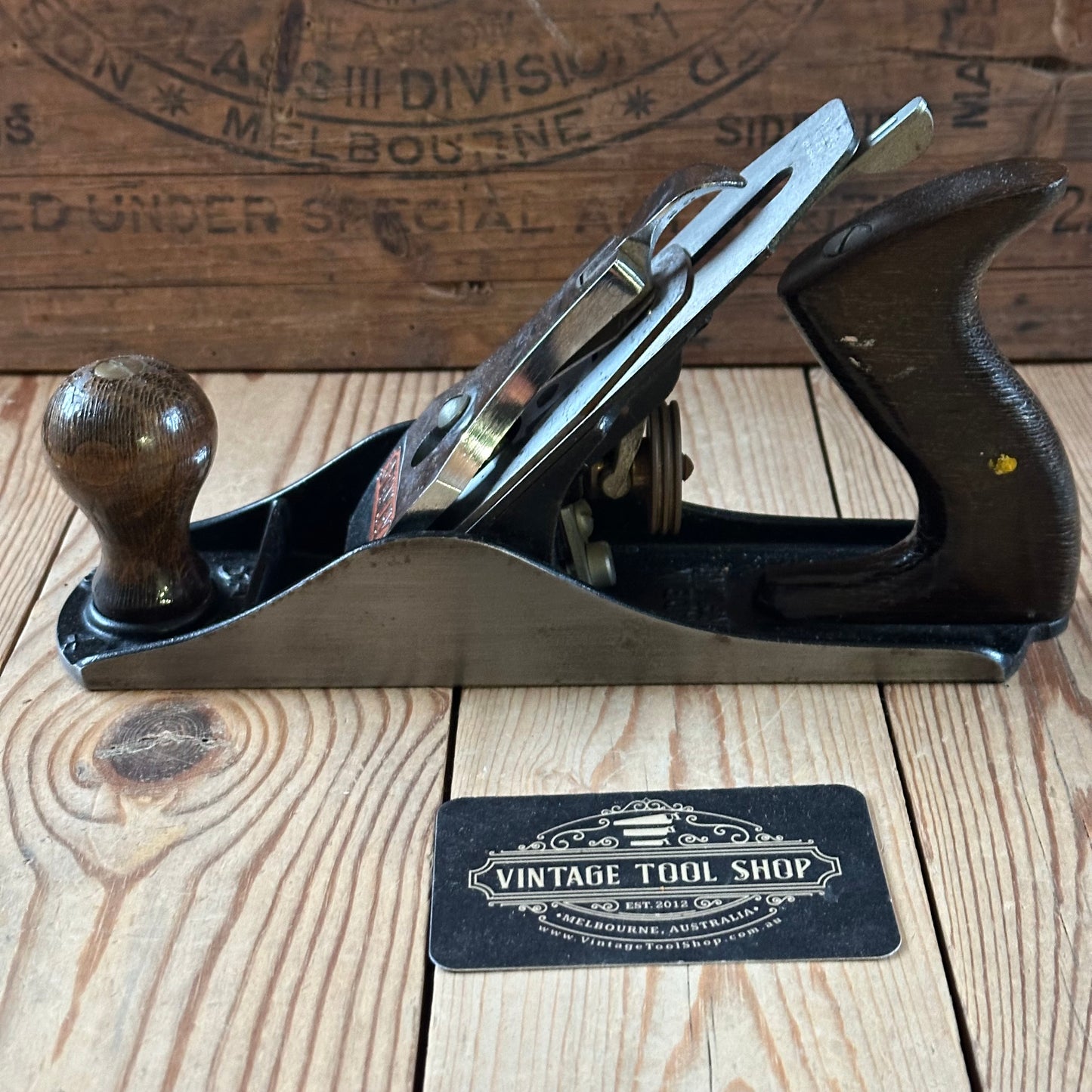 H2477 Vintage STANLEY England No.4 smoothing PLANE IOB
