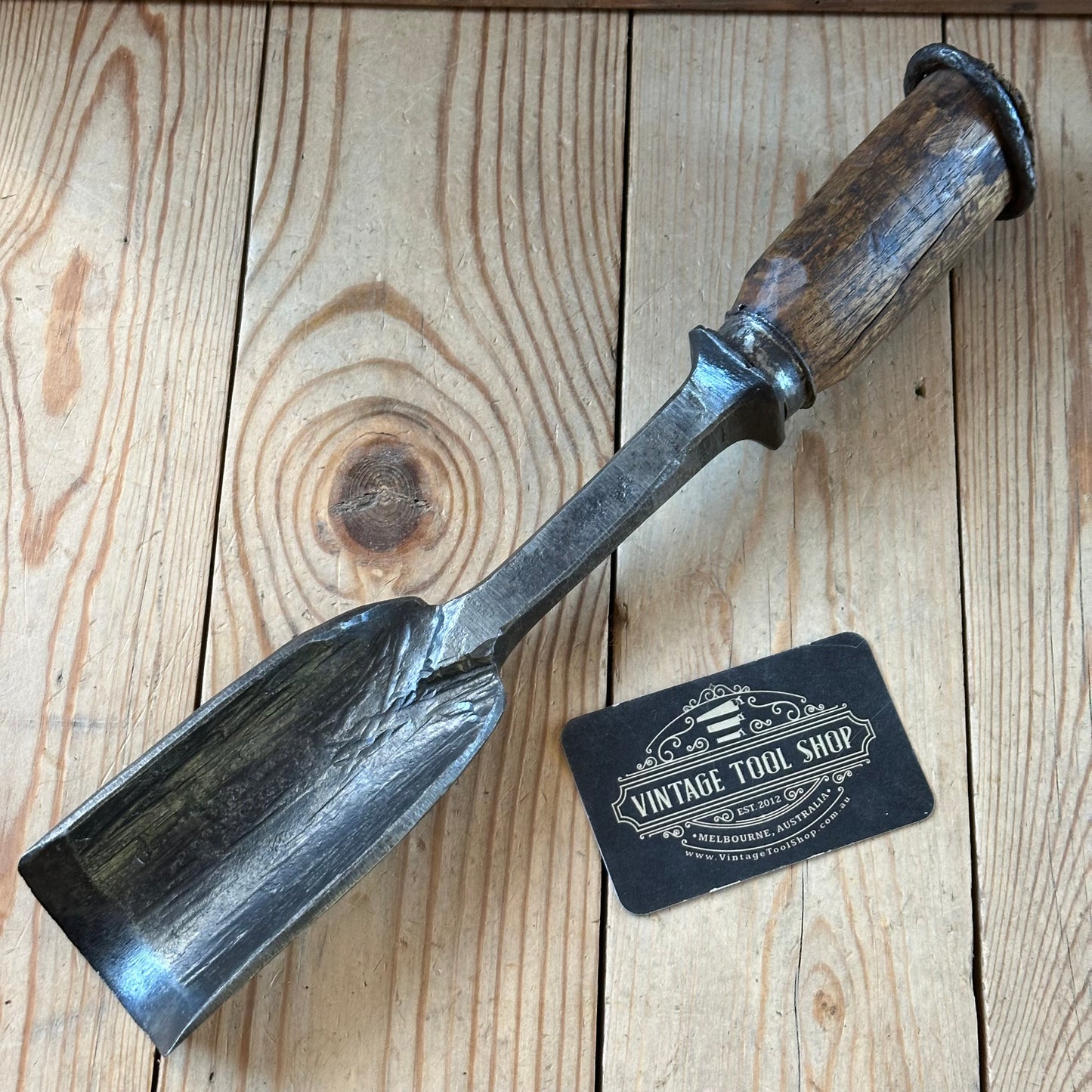 D1890 ANCIENT! Large Antique 60mm EUROPEAN GOUGE Carving CHISEL
