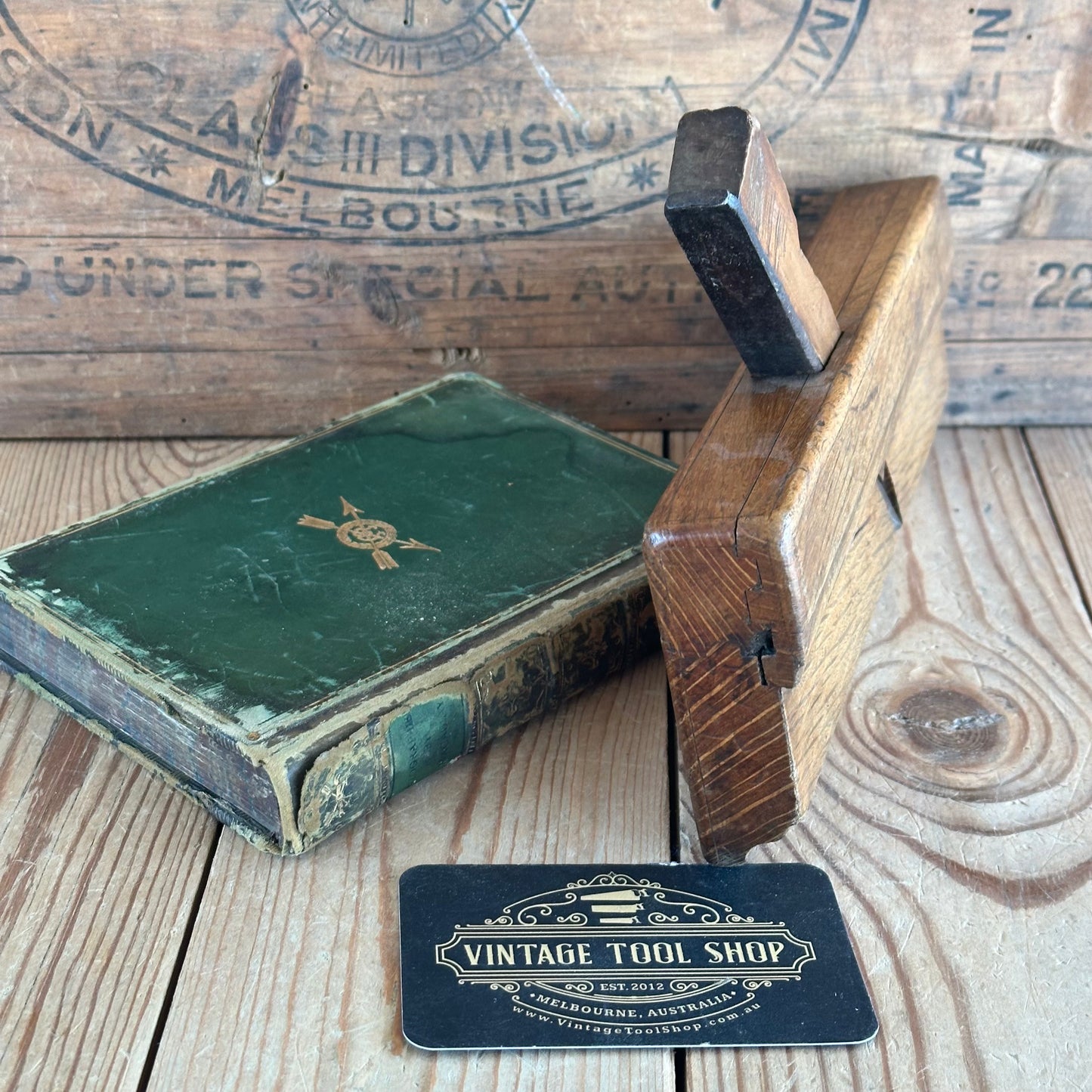 Y1857 Vintage COOL FRENCH OAK Wooden OGEE MOULDING PLANE