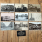 VD0-14 Vintage 9x sepia ENGLISH POSTCARD series 1903-1934 stamps handwritten souvenir post cards junk journal diary collection