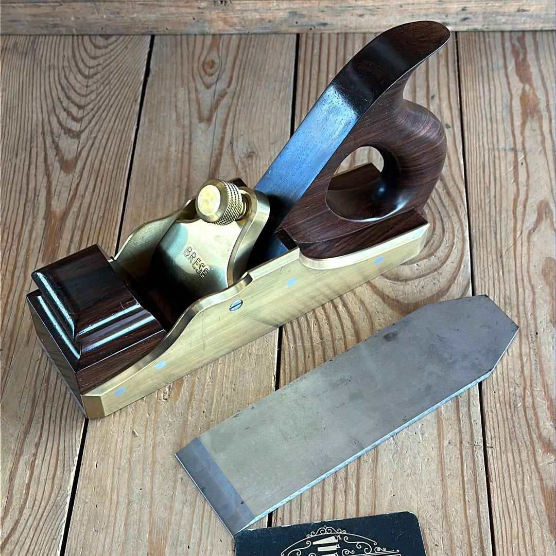 SOLD H834 Contemporary RON BRESE USA Brass & Rosewood INFILL PLANE