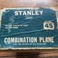 H2385 Vintage STANLEY USA No.45 Combination PLANE with cutters