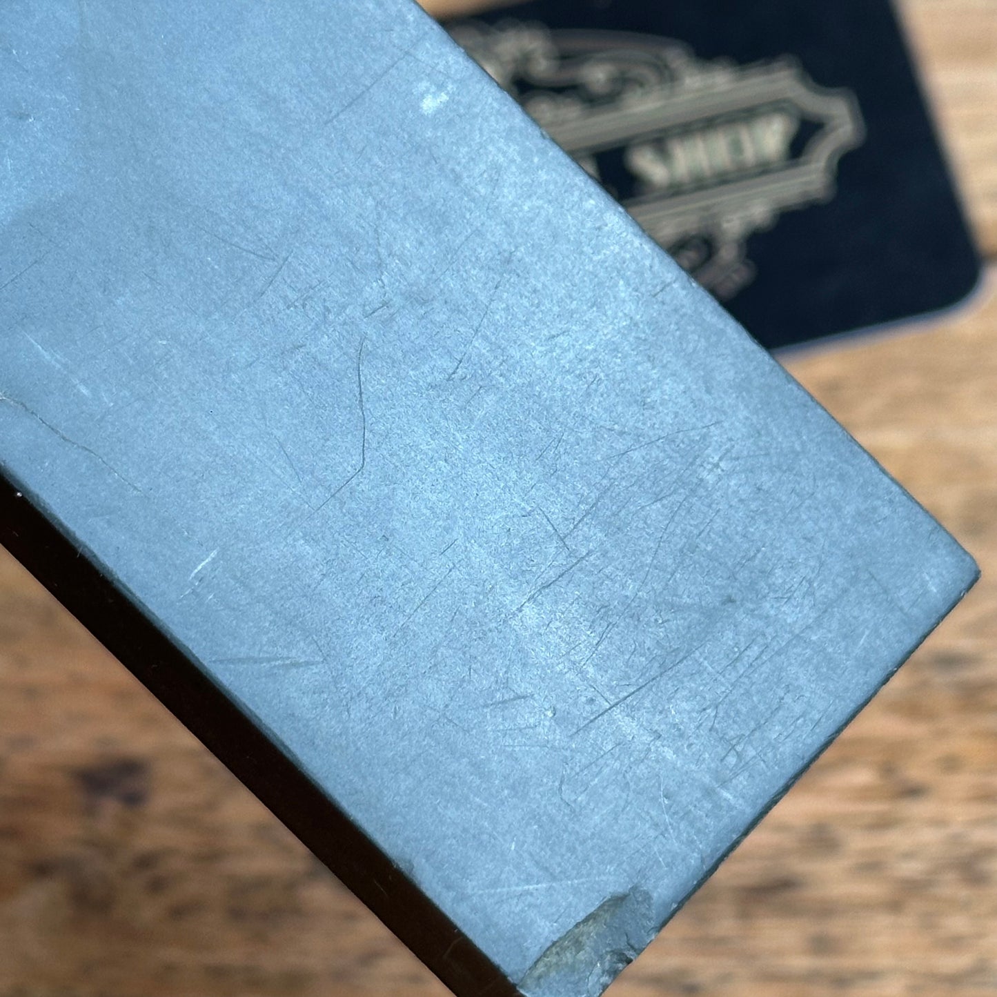 SOLD. A388 Vintage RARE! Labelled 7” ESCHER German THURINGIAN slate Razor HONE sharpening stone waterstone