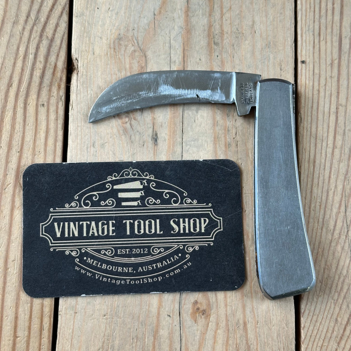 K66 COOL! Vintage Sheffield made England HAWKSBILL folding pocket KNIFE