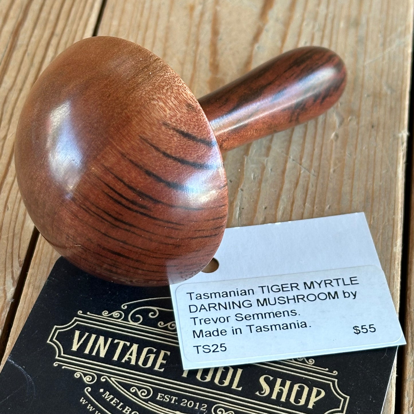 TS24-TS33 Australian made NEW! Tiger Myrtle DARNING MUSHROOM mending tool