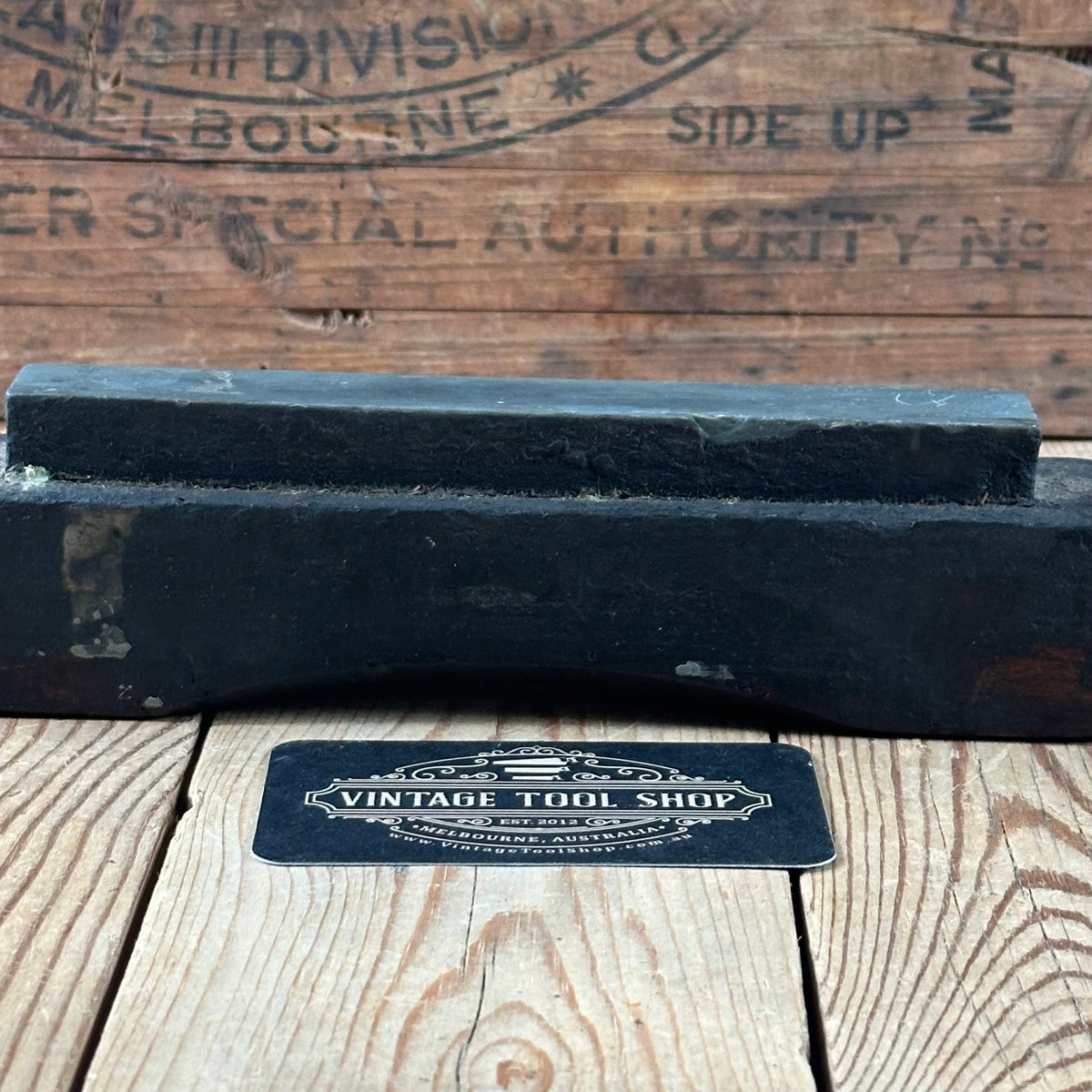 A400 CUTE! Vintage Welsh LLYN IDWAL SHARPENING STONE Mounted Natural Stone