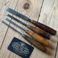 N1762 Vintage 4 x ADDIS Carving GOUGE CHISEL Set