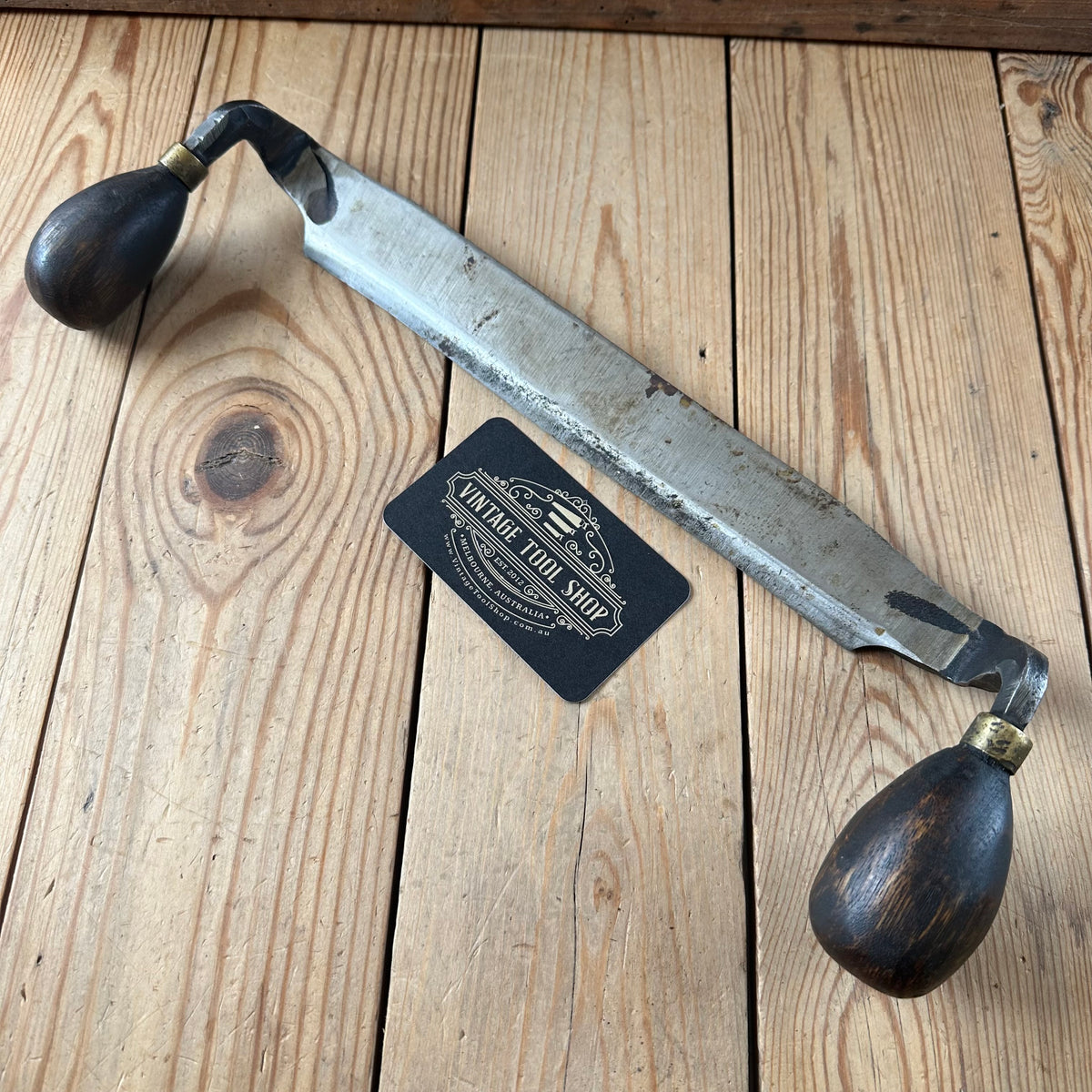 JMB41 Blacksmith made HAND FORGED 1045 steel 9”DRAWKNIFE. Made by Jacob Marcus BONESAW