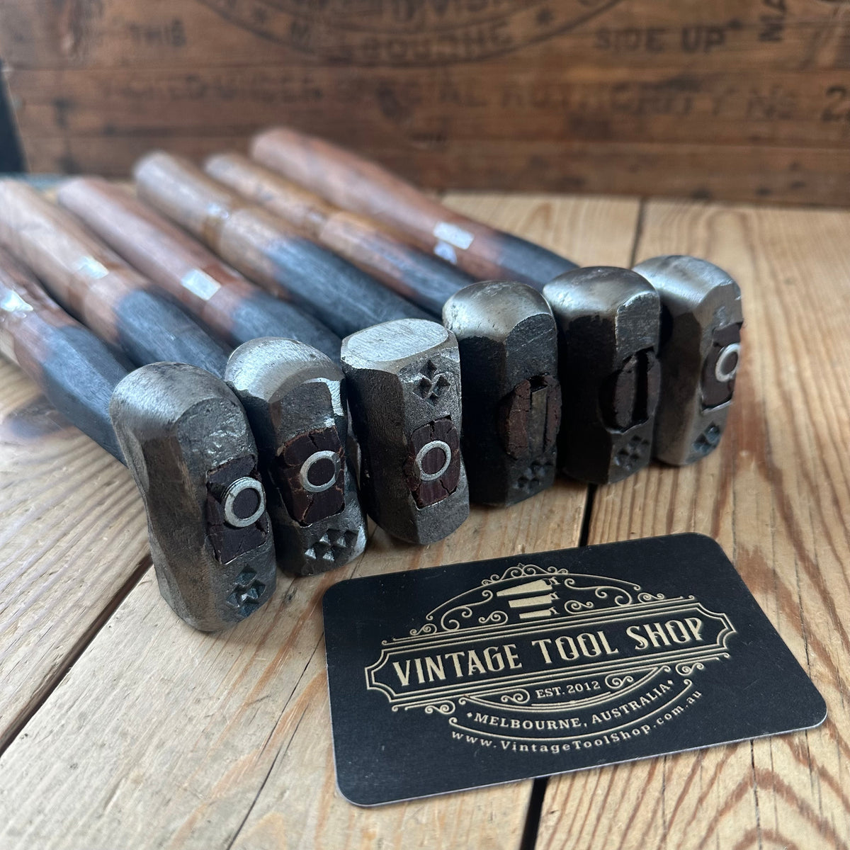 JMB Blacksmith made SMALL HAND FORGED 1045 steel DOUBLE FACE HAMMERS. Made by Jacob Marcus BONESAW lot2