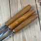 N1767 Vintage 3x DASTRA Germany carving chisel set V-GOUGE bent gouge