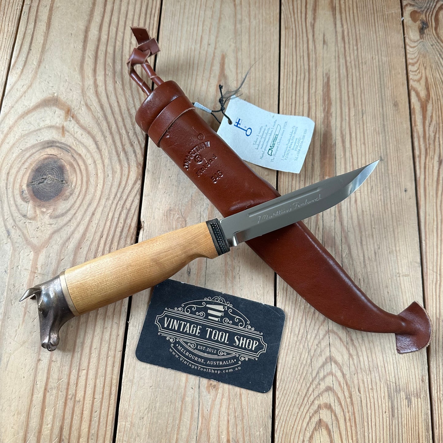 K41 Vintage Original Finnish MARTTIINI FINLAND Horse HEAD Puukko KNIFE