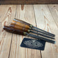 N1762 Vintage 4 x ADDIS Carving GOUGE CHISEL Set