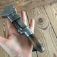 H2367 Vintage WHITMAN & BARNES USA Adjustable 8” WRENCH wooden handle