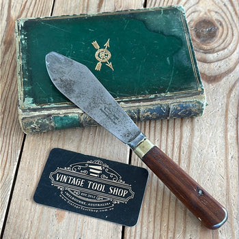 H638 Vintage FOOTPRINT England spring steel PUTTY KNIFE SPATULA