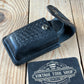 K50 Vintage HOFFMAN DESIGN USA 911 Rescue KNIFE in leather sheath