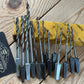 H2515 Vintage BOXED mixed set of 13 x CLEVELAND style wood drill BITS brace BIT set