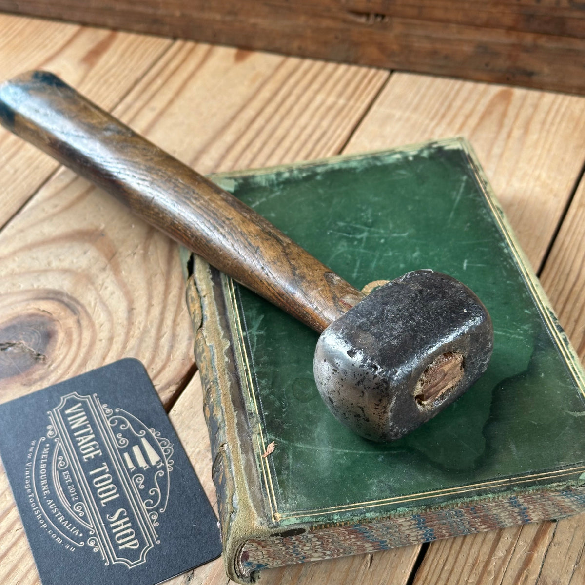 Y436 GORGEOUS! Worn Antique FRENCH Metalwork Shaping HAMMER