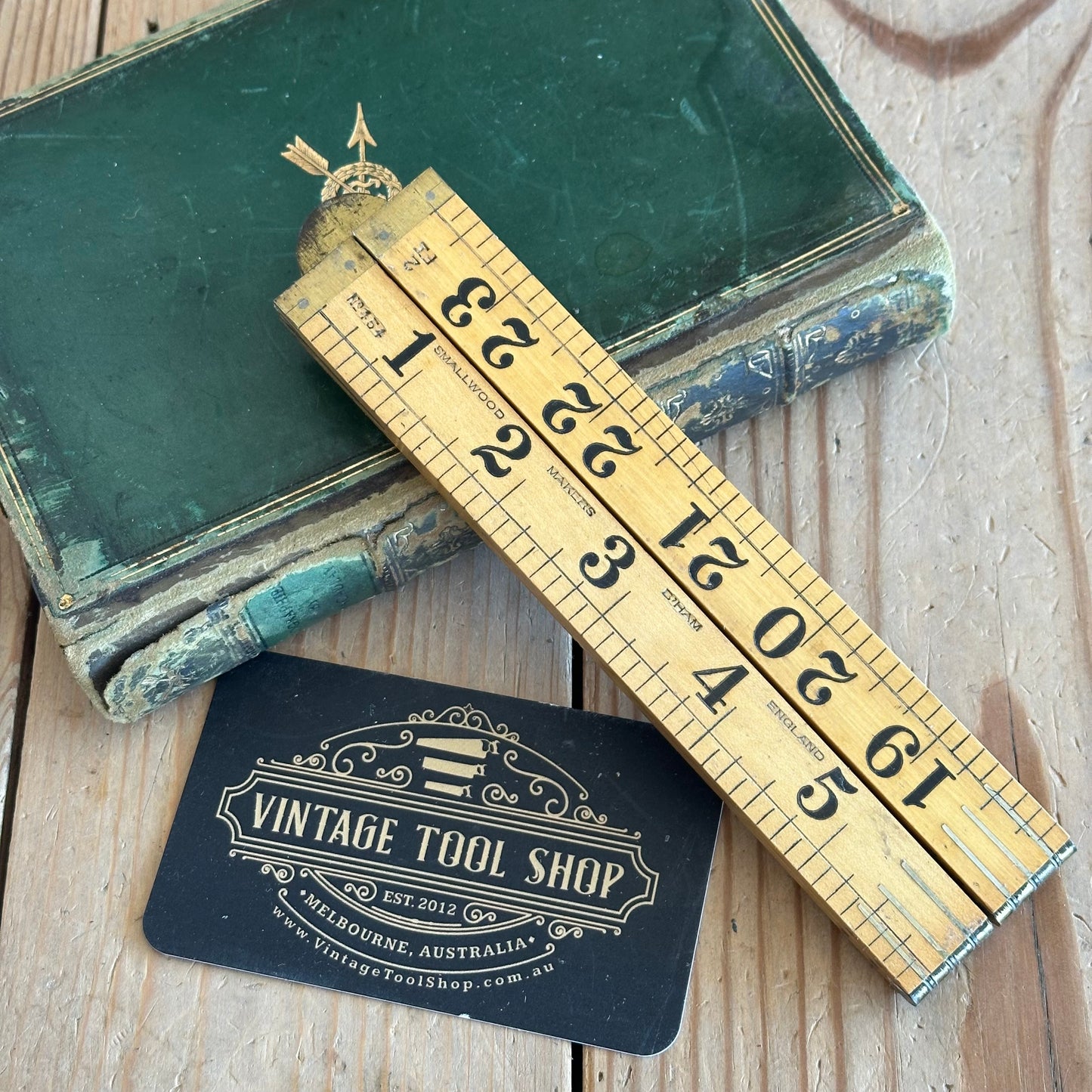 D1995 NEW! 1 x Vintage unused SMALLWOOD England No.454 BOXWOOD Imperial 24” RULER