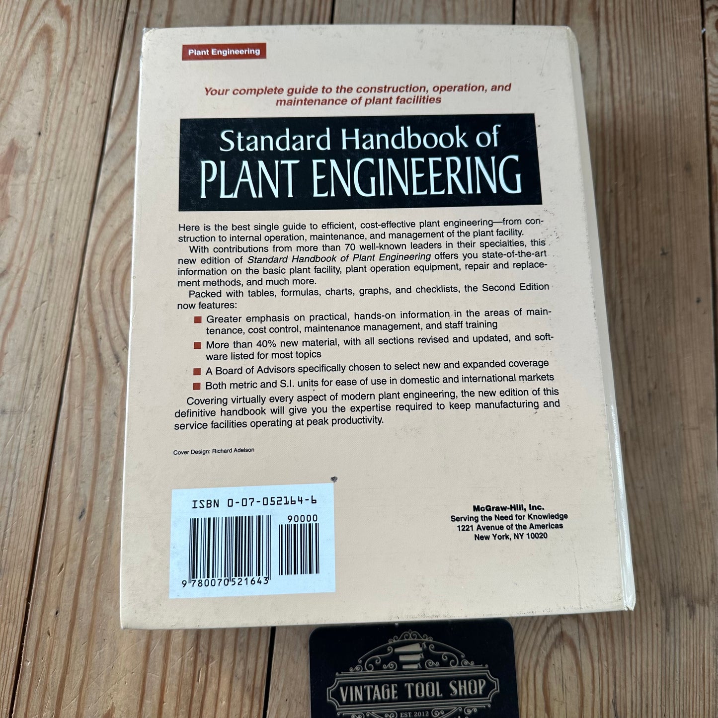 XBN116 Vintage 1994 BOOK STANDARD HANDBOOK of PLANT ENGINEERING 2nd edition by R.C.Rosaler