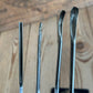 N893 Vintage set of 4 SWISS Carving CHISELS V-Gouge spoon gouges