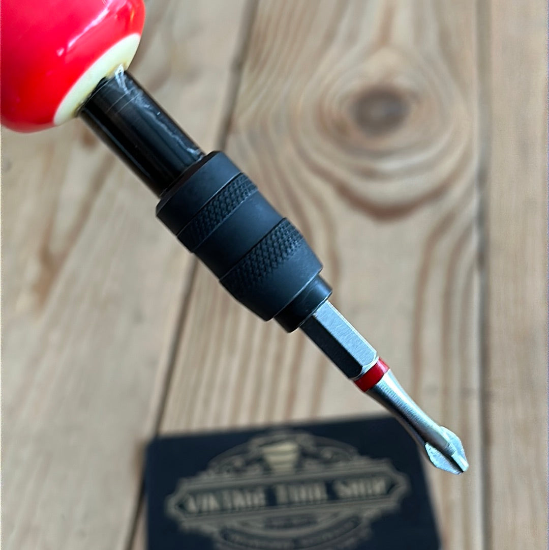 TR154 Repurposed Red No.3 POOL BALL HEX TIP DRIVER by Tony Ralph