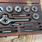 SOLD. H2398 Vintage Wiley & Russell USA TAP & DIE SET in wooden box