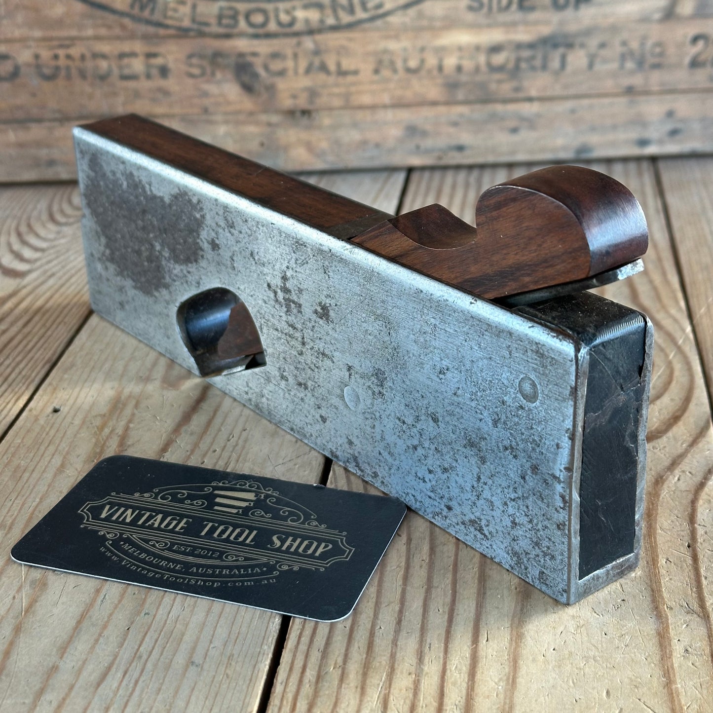 N1924 Antique Iron & MAHOGANY INFILL Shoulder PLANE