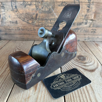 N1156 Antique HEAVY CAST INFILL SMOOTHING plane TAS BLACKWOOD STUFFED