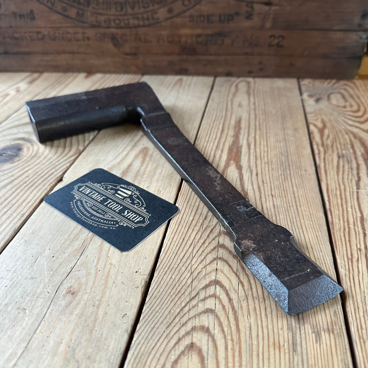 T9874 WILD! Antique AUSTRIAN kreuzaxt, laminated steel