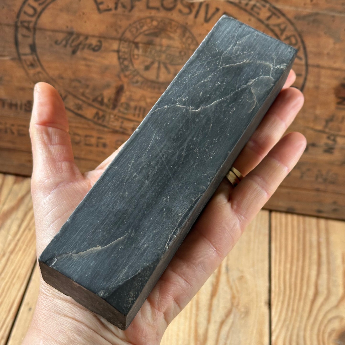A390 Vintage BROWN TURKEY STONE of the Levant Natural Sharpening OILSTONE