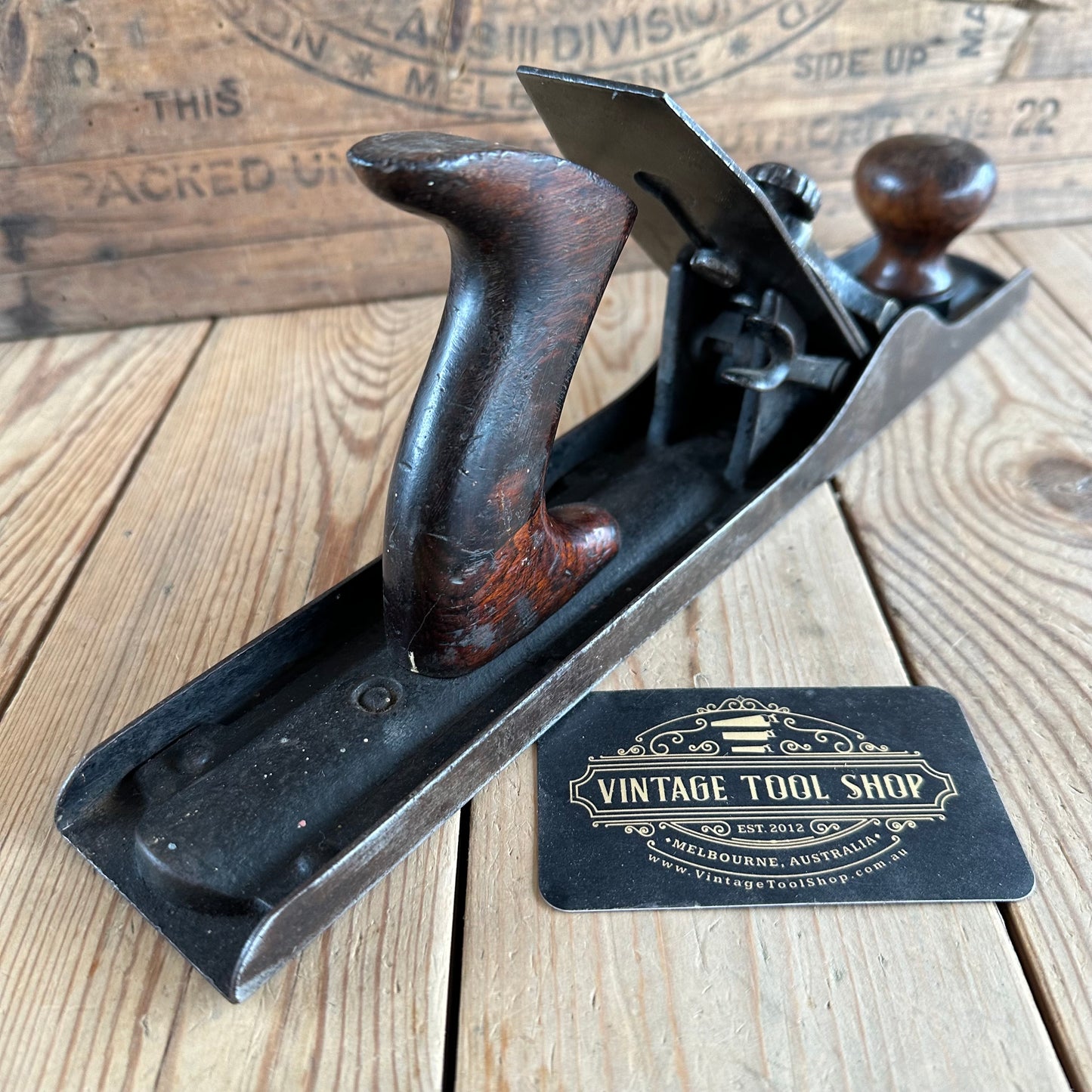 N1244 Antique STANLEY USA No.105 Liberty Bell type 1 Pat 1876 jack PLANE