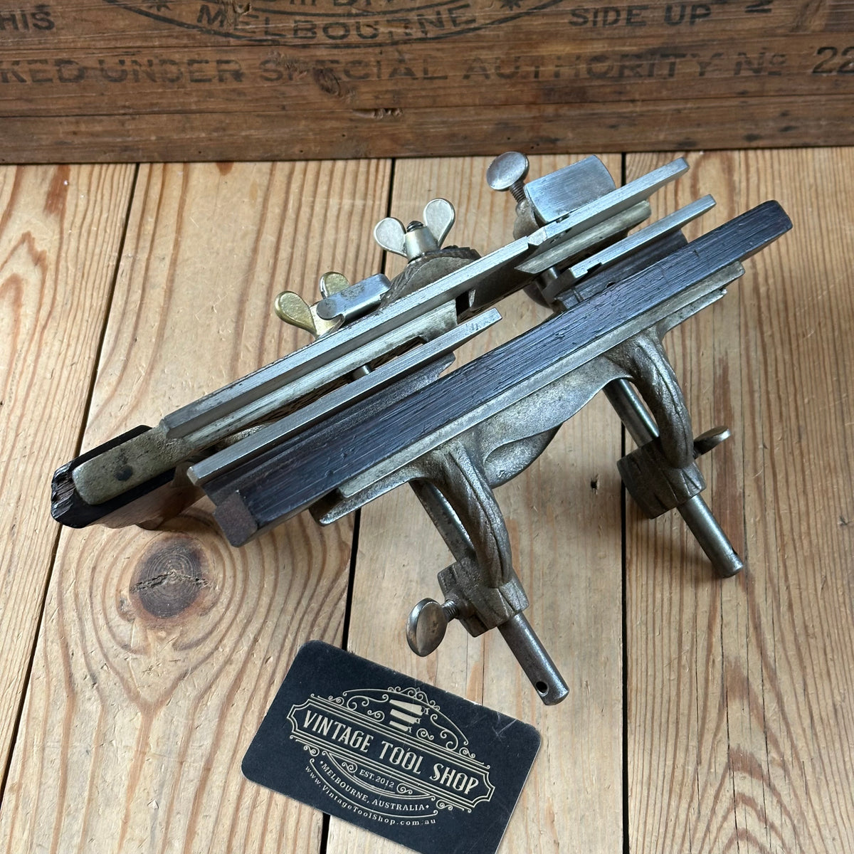C6 COMPLETE! Antique STANLEY USA No.46 Combination PLANE with 10 cutters