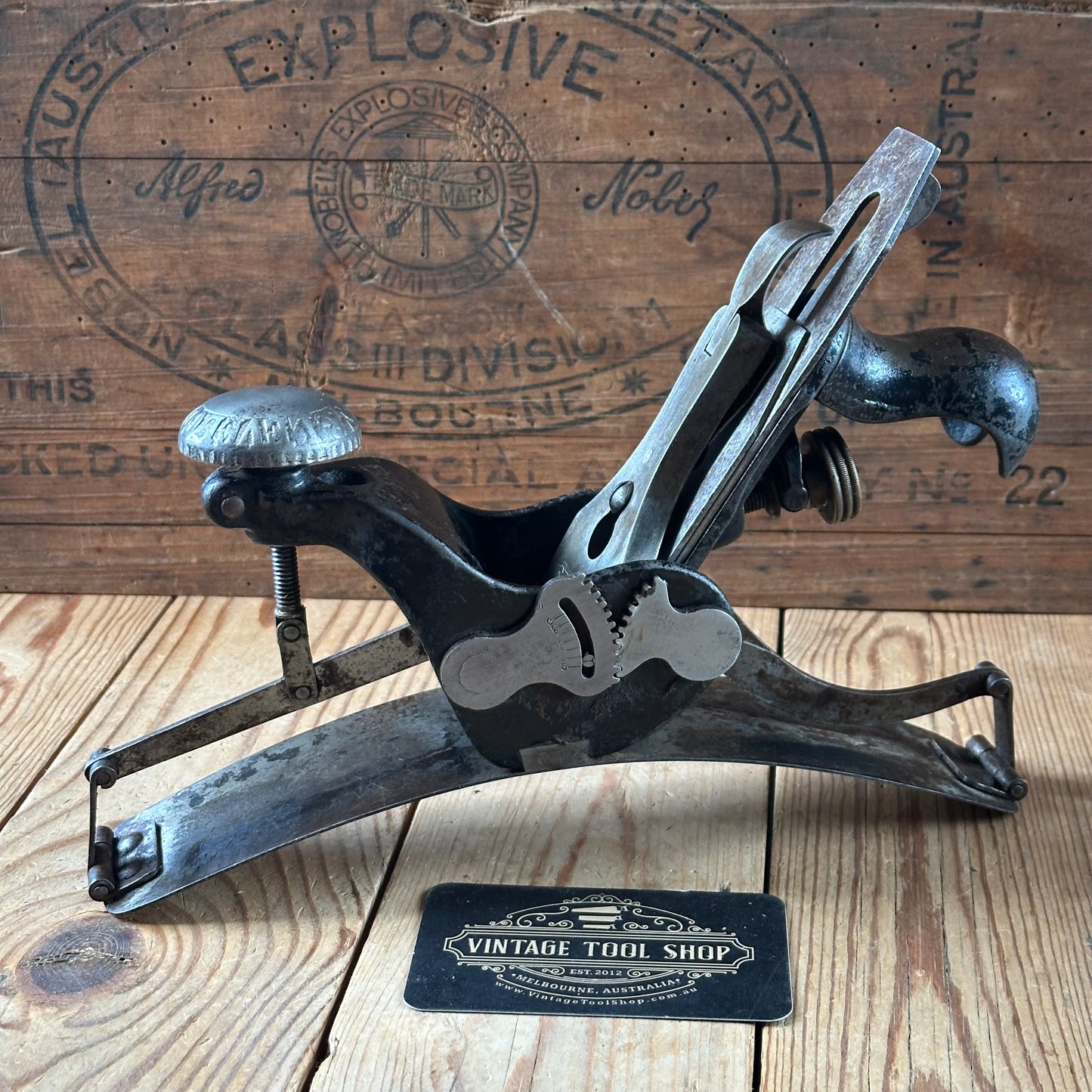 N1867 Antique STANLEY USA No.113 COMPASS Plane