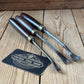 N1750 Vintage set of 3 x English made SPOON GOUGES Carving chisels